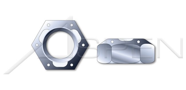 Prevailing Torque Hex Grade C Steel Zinc Plated and Waxed Lock Nut - Image 1