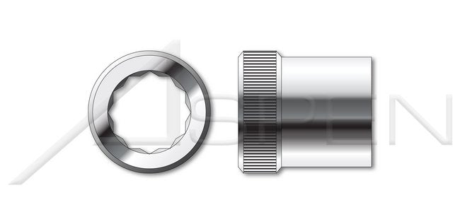 Holo-Krome® Stainless Steel Double Hex 12 Point Socket Drive Internal Wrenching Allen Nut - Image 1
