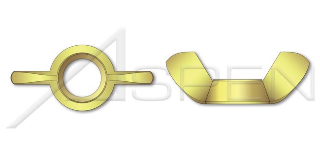 Type "A" Cold Formed Full Body Brass Wing Nut - Image 1