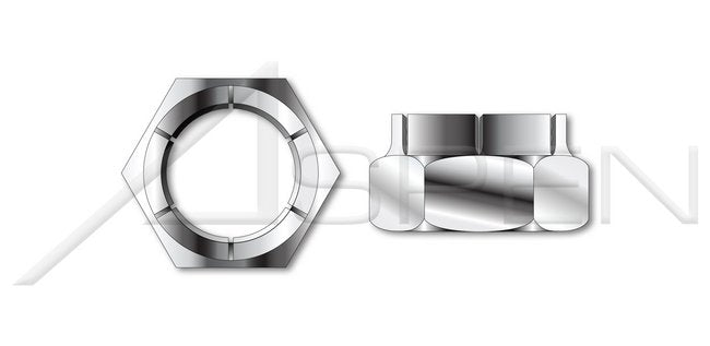 Flex Type Light Hex Thin Height AISI 304 Stainless Steel (18-8) Lock Nut - Image 1