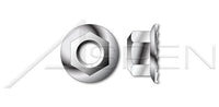 All Metal Prevailing Torque Conical Automation Style Flanged with Locking Serrations AISI 304 Stainless Steel (18-8) Lock Nut