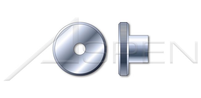 Knurled Flat Head High Type Steel Zinc Plated DIN 466 Metric Thumb Nut - Image 1