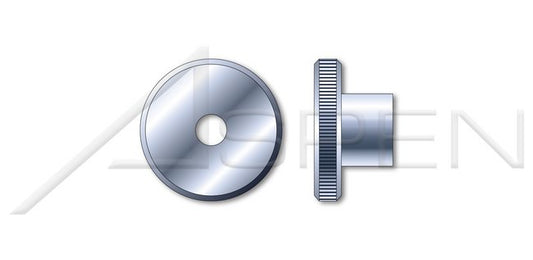 Knurled Flat Head High Type Steel Zinc Plated DIN 466 Metric Thumb Nut - Image 1
