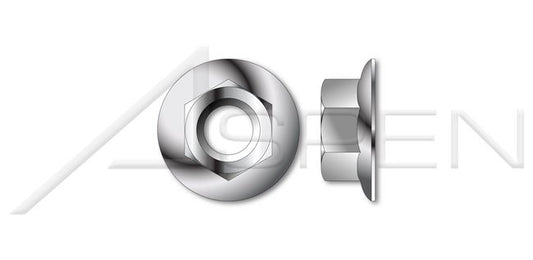 A4 Stainless Steel DIN 6923 Metric Hex Flange Nut - Image 1