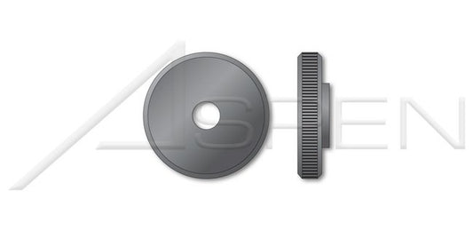 Knurled Flat Head Thin Type Steel DIN 467 Metric Thumb Nut - Image 1