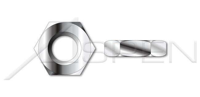 AISI 304 Stainless Steel (18-8) Left Hand Thread Hex Jam Thin Nut - Image 1