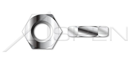 AISI 304 Stainless Steel (18-8) Left Hand Thread Hex Jam Thin Nut - Image 1