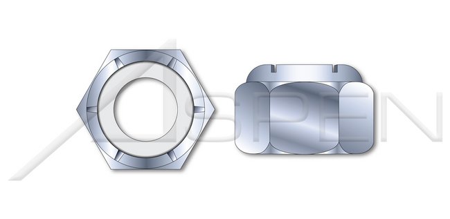 High Hex Nylon Insert Stop Class 10 Steel Zinc PlatedDIN 982 Metric Lock Nut - Image 1