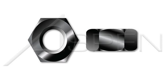 Black Oxide and Oiled (18-8) Stainless Steel Hex Finished Nut - Image 1