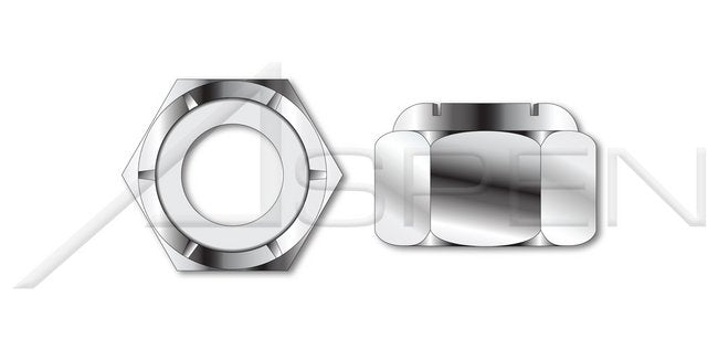 A4 Stainless Steel DIN 982 Metric High Hex Nylon Insert Stop Lock Nut - Image 1