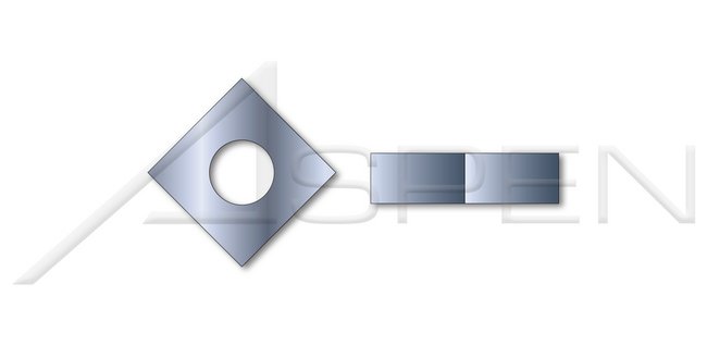 Not Chamfered or Countersunk Steel Zinc Plated Square Machine Screw Nut - Image 1
