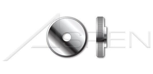 Knurled Flat Head Thin Type Stainless Steel DIN 467 Metric Thumb Nut - Image 1
