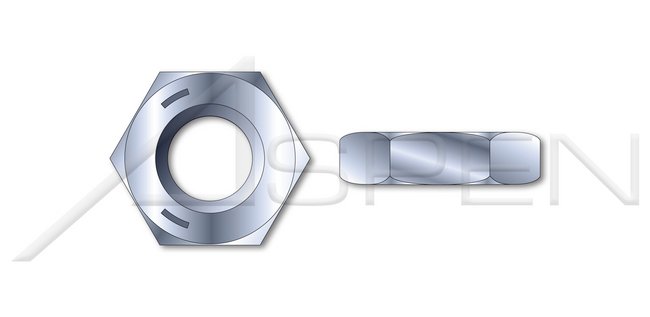 Grade 5 Steel Zinc Hex Jam Thin Nut - Image 1