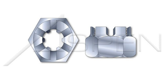 Steel Zinc Plated Slotted Castle Nut - Image 1