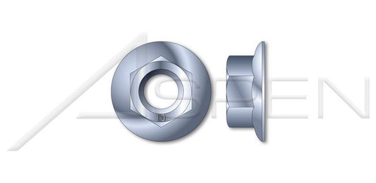 Steel Zinc Plated DIN 6923 Metric Class 10 Baked Hex Flange Nut - Image 1