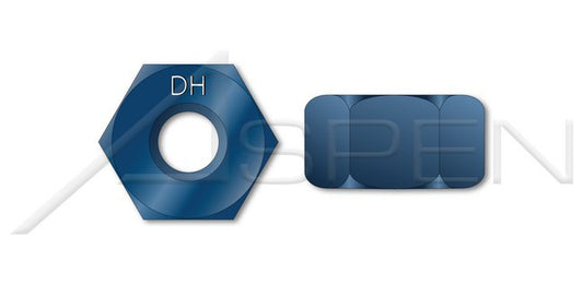 Double Chamfered Oversized Thread Grade DH Steel Hot Dip Galvanized Blue Wax ASTM A563 Hex Heavy Nut - Image 1