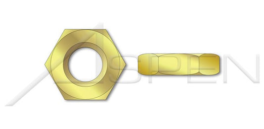 Brass DIN 439B Metric Hex Jam Thin Nut - Image 1