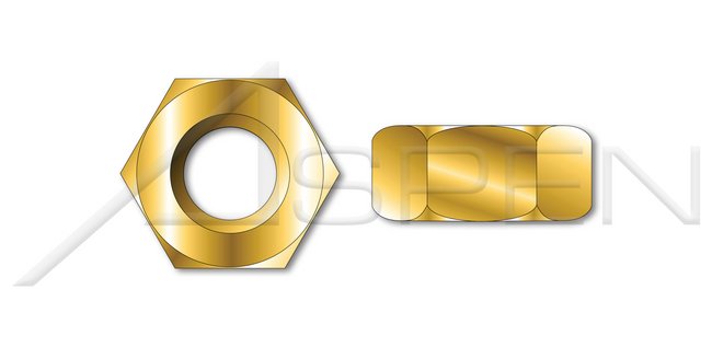 Steel Yellow Zinc Hex Finished Nut - Image 1