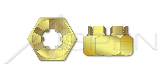 Brass Slotted Castle Nut - Image 1