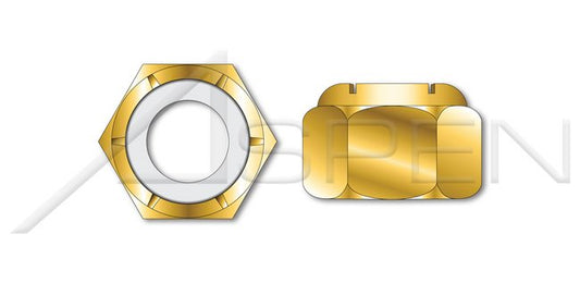 NU Heavy Full Series Hex Nylon Insert Stop Steel Yellow Zinc Lock Nut - Image 1