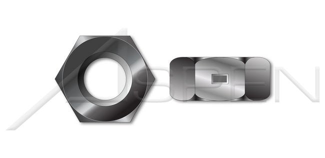 2 Way Reversible Finished Nut Pattern Steel Black Zinc Lock Nut - Image 1