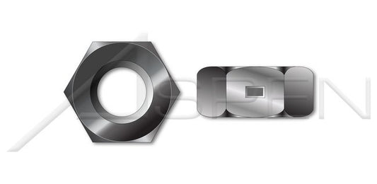 2 Way Reversible Finished Nut Pattern Steel Black Zinc Lock Nut - Image 1