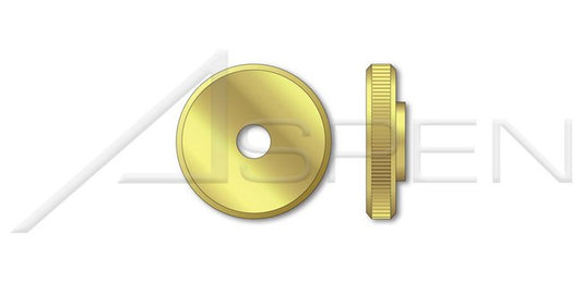 Brass Knurled Flat Head Thin Type DIN 467 Metric Thumb Nut - Image 1