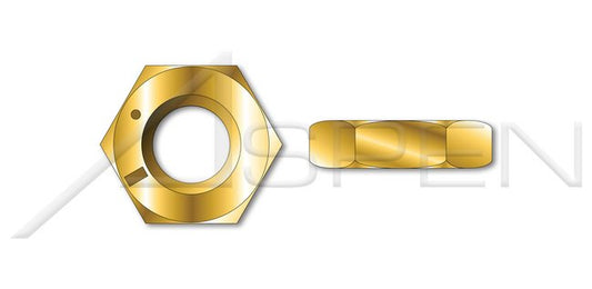 Grade 8 Steel Yellow Zinc Hex Jam Thin Nut - Image 1