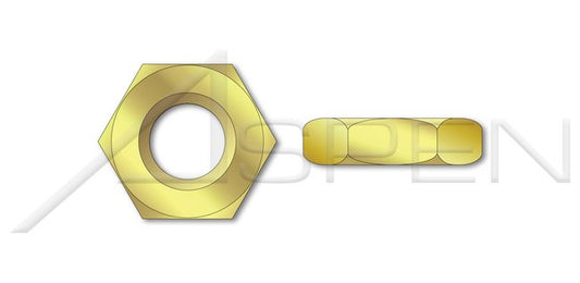 Brass Hex Jam Thin Nut - Image 1