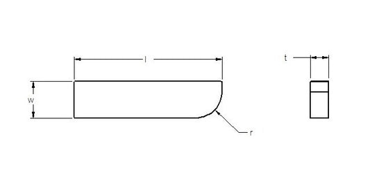 Ultra-Met® Gage Block Cutting Tool Inserts with Radius - Image 1