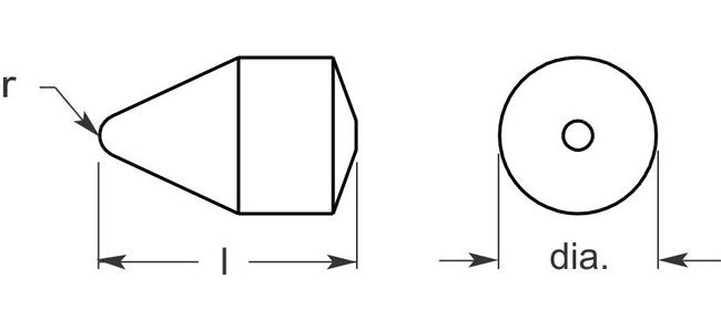 Ultra-Met Cone Point Set, Length 0.429/0.439 in - Image 1