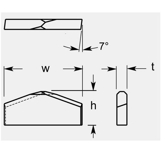 Ultra-Met® Roof Bit, 0.600 in Height, 140º Angle - Image 1