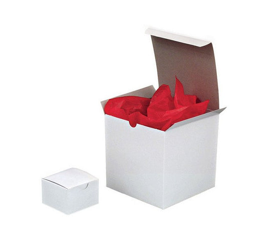 6-Inch One-Piece White Gift Box for Corsages - Pack of 100 - Image 1