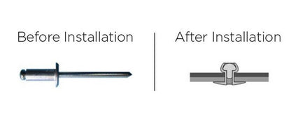 Ornit 4.8mm Open End Dome Blind Rivet, Aluminum Alloy AA5052, Zinc Plated Steel Mandrel - Image 2