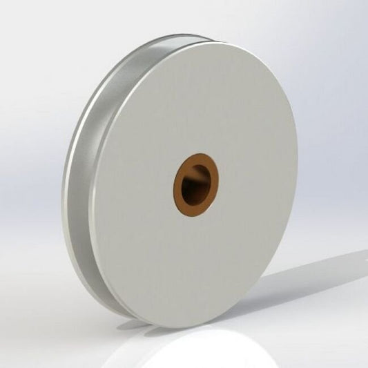 OP Series 0.25 Inch (in) Bore Diameter and 2 Inch (in) Outside Diameter Standard Bronze Bushing Plated Steel Pulley - Image 1