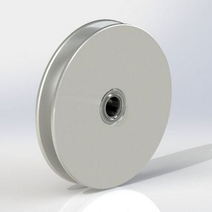OP Series 0.5 Inch (in) Bore Diameter and 2.5 Inch (in) Outside Diameter Standard Needle Bearing Plated Steel Pulley - Image 1