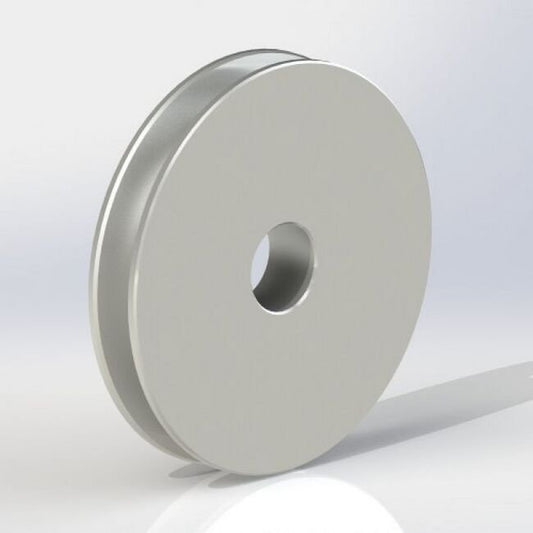 OP Series 0.687 Inch (in) Bore Diameter and 2.5 Inch (in) Outside Diameter Standard Plain Bore Plated Steel Pulley - Image 1