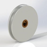 OP Series 0.5 Inch (in) Bore Diameter and 2.5 Inch (in) Outside Diameter Standard Bronze Bushing Plated Steel Pulley
