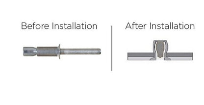 OR-Bolt Steel 12.3mm Body Length 100° Countersunk Head Rivet - Image 2