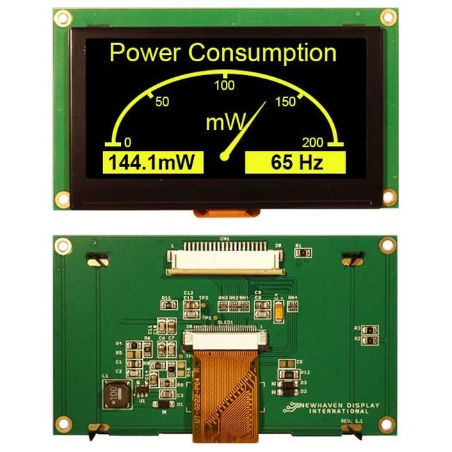 2.7 Inch OLED Display Module - Yellow, 128x64 Pixels - Image 1