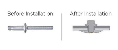 Orlock Aluminum Protruding Head Rivet, 6.4mm x 16.5mm - Image 2