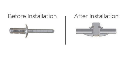 Stainless Steel Large Head Rivet - Orlockâ¢ 14.5mm Body Length - Image 2