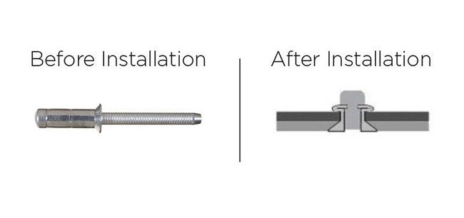 Orlockâ¢ Stainless Steel 100 Degree Countersunk Head Rivet - 15.5mm Body Length - Image 2