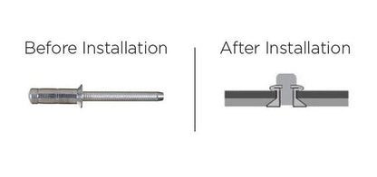 Orlockâ¢ Stainless Steel 100 Degree Countersunk Head Rivet - 15.5mm Body Length - Image 2
