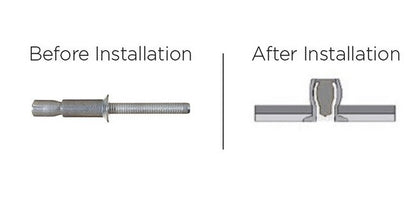 Ornilock Stainless Steel 100 Degree Countersunk Head Rivet - 12.3mm Body Length - Image 2