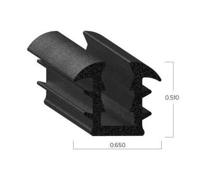 Uni-Grip Rubber Seal - 0.650" W x 0.510" H - Image 2