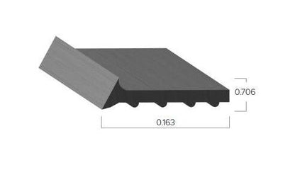 Uni-Grip 0.163x0.706 Inch Rubber Sponge Seal - Image 2