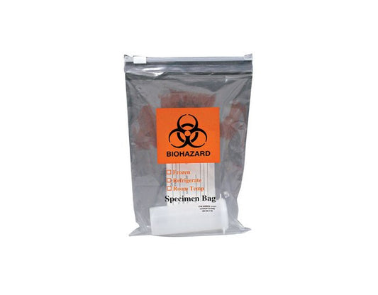 Biohazard Slider Zipper Specimen Bags with Pouch - Image 1