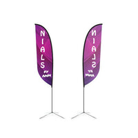 Megastore 13.5ft Outdoor Advertising Tear Drop Flag Kit