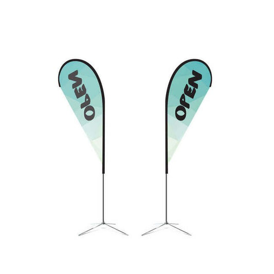 Megastore 8.6ft Assembled Height Single-Sided Feather Flag Kit - Image 1